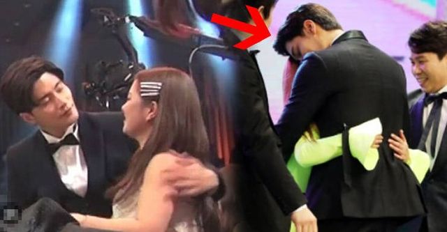 사진= 박나래에게 시상식에서 스킨십을해 화제를 모은 성훈의 모습/ 인터넷커뮤니티