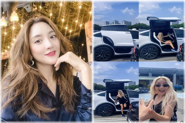 그룹 'S.E.S' 가수 바다가 슈퍼카를 탄 모습
