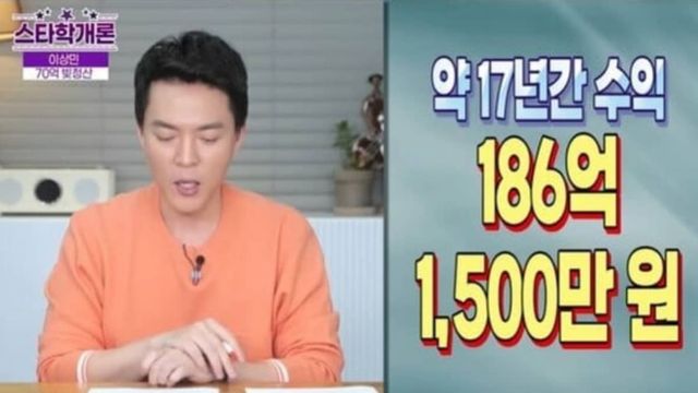 룰라 출신 방송인 이상민이 17년간 벌어들인 수익