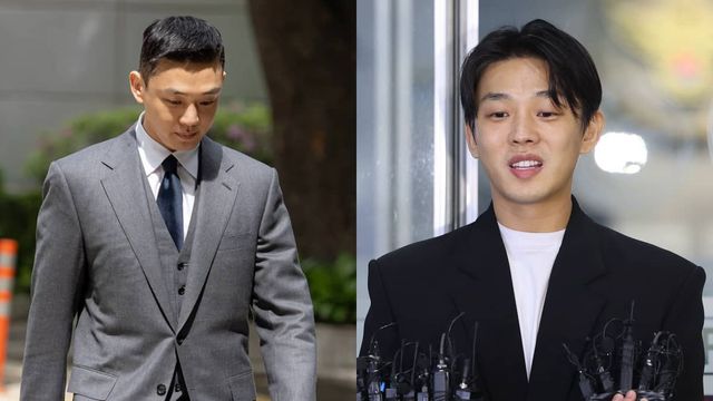 공판에 출석하는 배우 유아인 모습