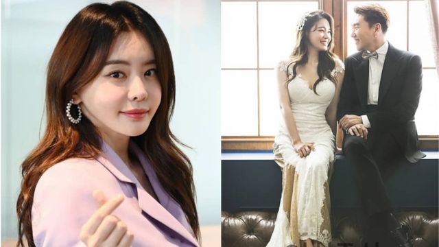 방송인 겸 성우 서유리와 그의 결혼사진