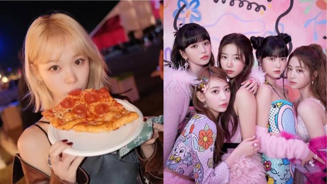 르세라핌 멤버 김채원과 단체 사진