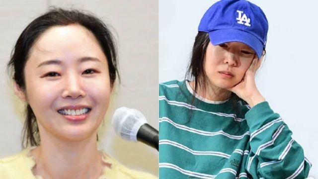 하이브와 경영권 찬탈 문제로 기자회견을 가지는 민희진 모습