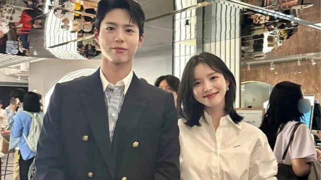 원더랜드 vip 시사회에 참석한 박보검과 김지영 사진