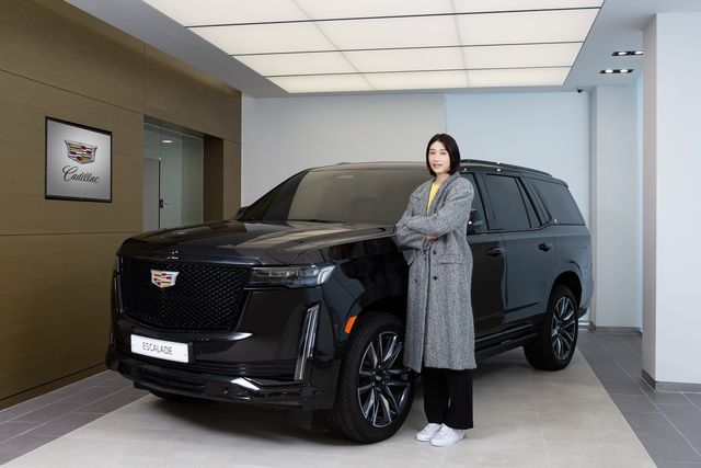▲캐딜락 에스컬레이드 홍보대사 김연경 (사진=캐딜락)