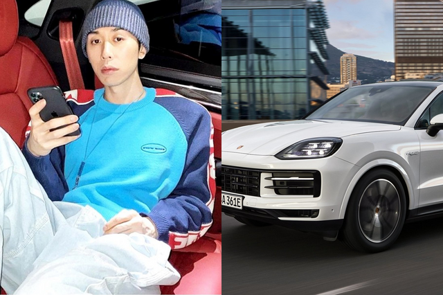 ▲코쿤, 카이엔 쿠페(사진=코쿤 인스타그램, 포르쉐)