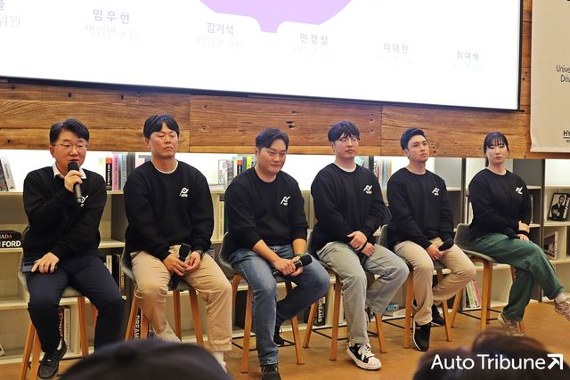 ▲박종술 수석연구위원을 비롯한 현대차·기아 선행기술원 연구원들의 모습(사진=최현진 기자)