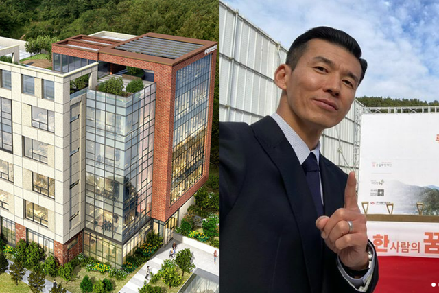 ▲루게릭요양센터 조감도, 션 (사진=승일희망재단, 션 SNS)