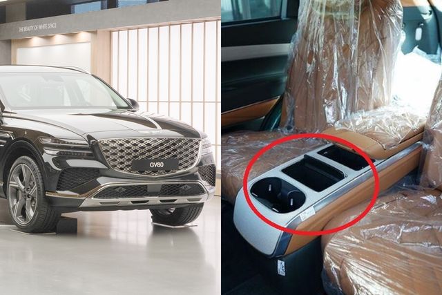 ▲신형 GV80이 2열 센터콘솔 '허위광고 논란'에 휩싸였다 (사진=제네시스, 인터넷 커뮤니티)