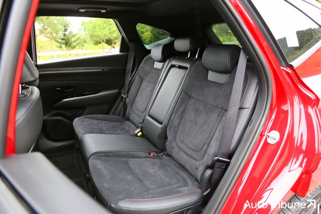 ▲현대 투싼 1.6T N라인의 뒷좌석(사진=양봉수 기자)