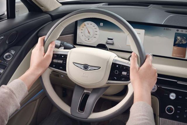 ▲제네시스 G80 부분변경 모델의 직접식 그립 감지 시스템(사진=제네시스)