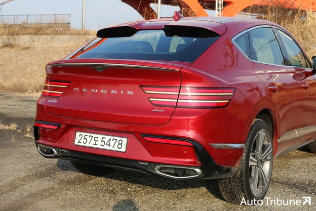 ▲제네시스 GV80 쿠페 후측면(사진=전우주 기자)