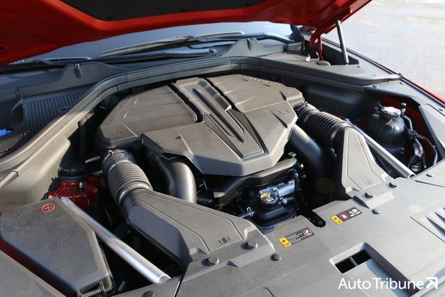 ▲제네시스 GV80 쿠페 엔진(사진=전우주 기자)