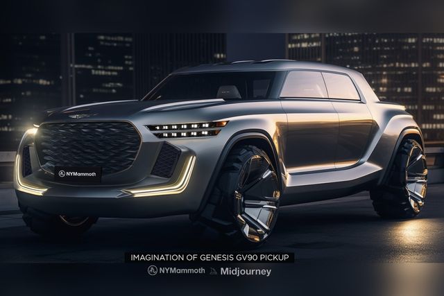 ▲제네시스 GV90 픽업 예상도(사진=뉴욕맘모스 인스타그램)