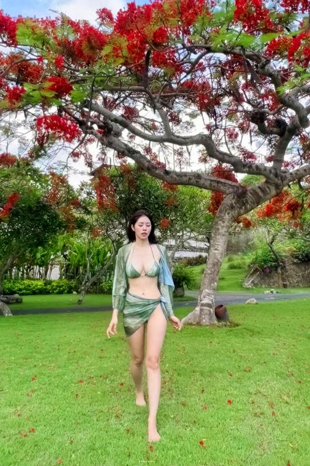 ▲아야나 리조트 발리를 배경으로 촬영한 서동주의 비키니 사진 공개(사진=서동주 인스타그램)