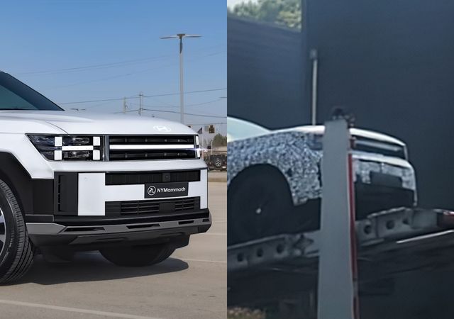 ▲싼타페 예상도 및 스파이샷(사진=유튜버 '뉴욕맘모스', 보배드림)