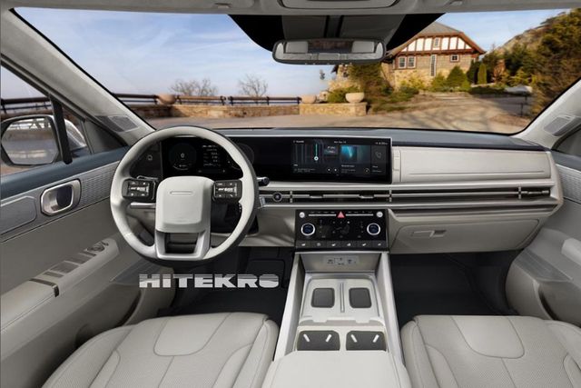 ▲신형 싼타페 실내 예상도(사진=하이테크로 SNS)