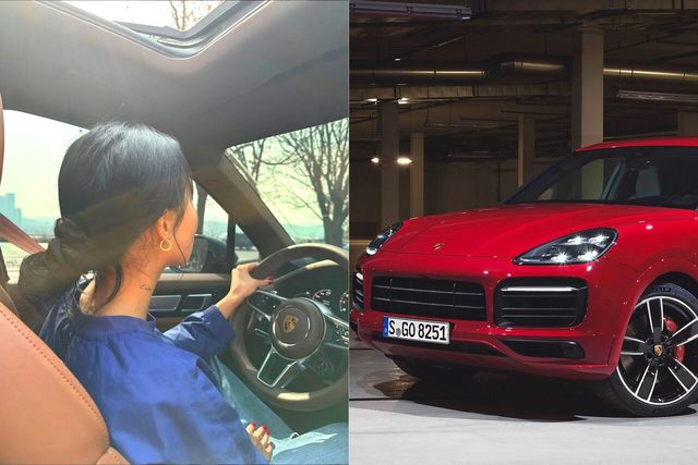 ▲화사, 카이엔(사진=화사 인스타그램, 포르쉐)