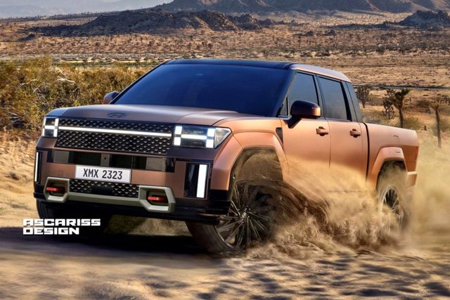 ▲신형 싼타페 기반의 픽업트럭 예상도(사진=ascarissdesign )