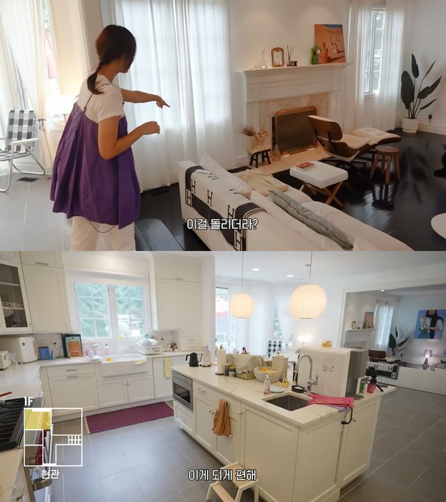 ▲배우 손태영의 미국 뉴저지 대저택(사진=유튜브 채널 'Mrs.뉴저지 손태영)