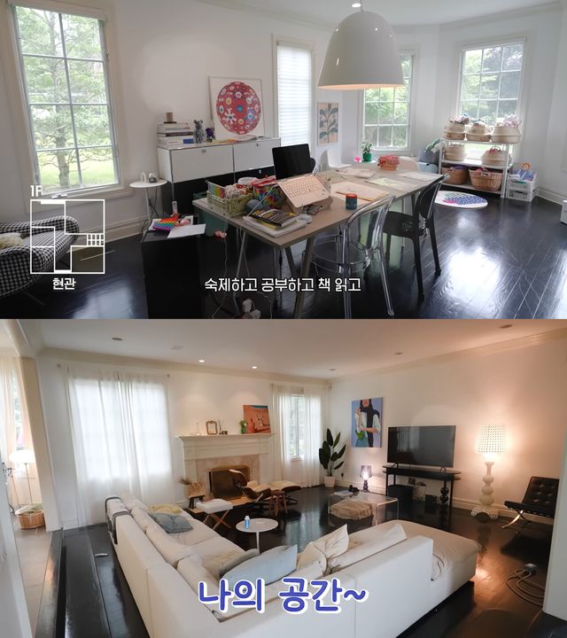 ▲배우 손태영의 미국 뉴저지 대저택(사진=유튜브 채널 'Mrs.뉴저지 손태영)