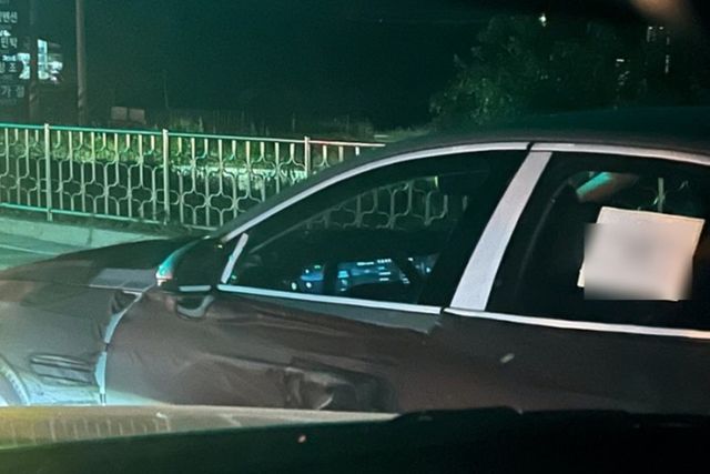 ▲공도에서 포착된 G80 테스트카 실내(사진=네이버 블로그 '굳맨' 님)