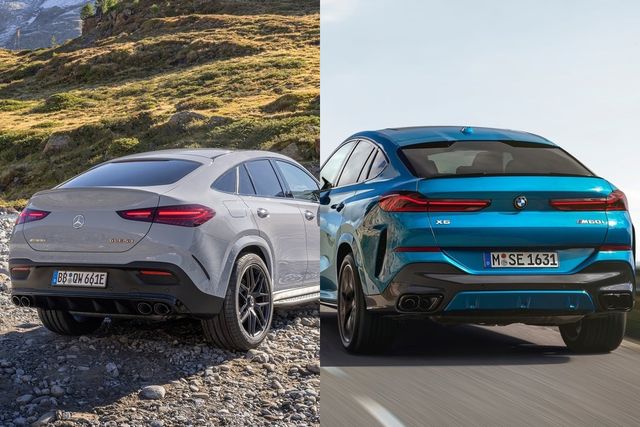 ▲메르세데스-벤츠 GLE 쿠페와 BMW X6(사진=각 브랜드)