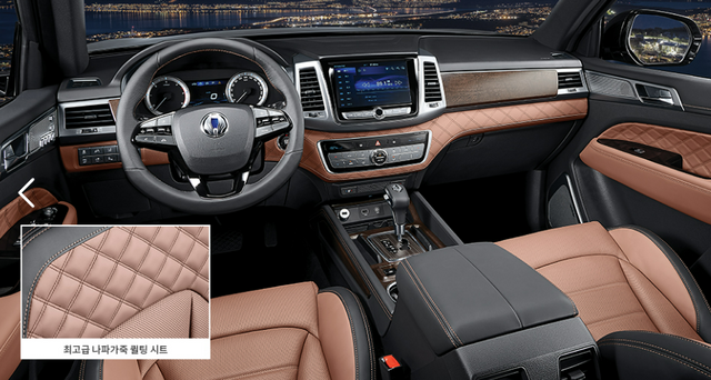 ▲KG 모빌리티 렉스턴 G4의 내부 (사진=KG 모빌리티)