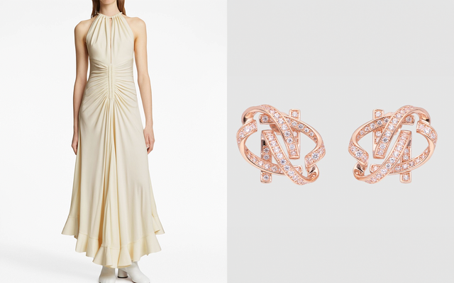 ▲박민영 귀걸이, 드레스(사진=프로엔자슐러,SYLK)