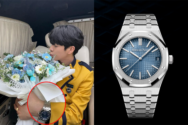 ▲정동원이 착용한 시계(사진=정동원SNS,오드마 피게)