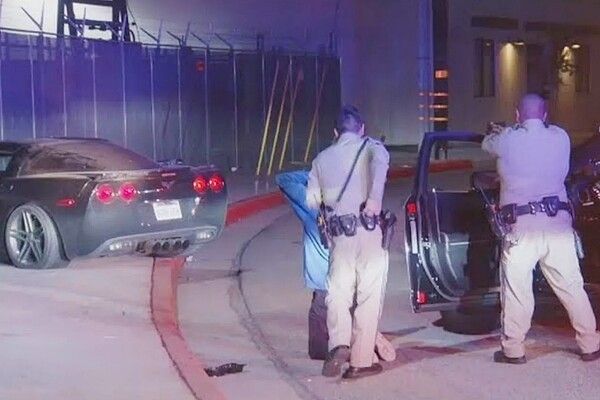 ▲추격전 끝에 체포된 모습(사진=carscoops)