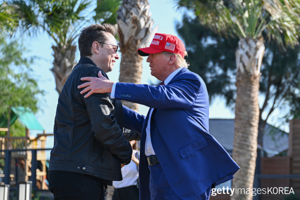 ▲일론 머스크, 도널드 트럼프 (사진= gettyimagesKOREA)