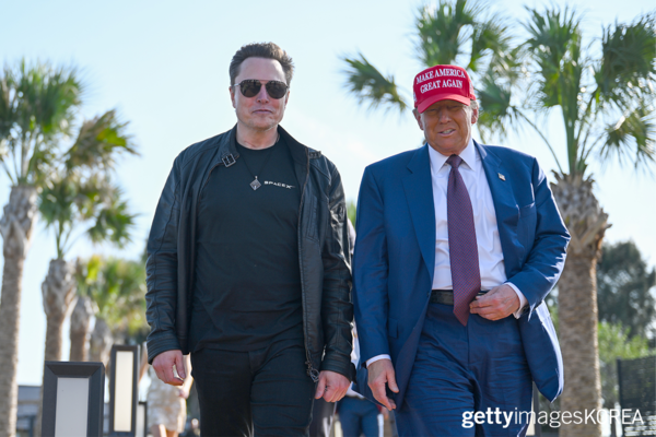 ▲일론 머스크, 도널드 트럼프 (사진=&nbsp;gettyimagesKOREA)