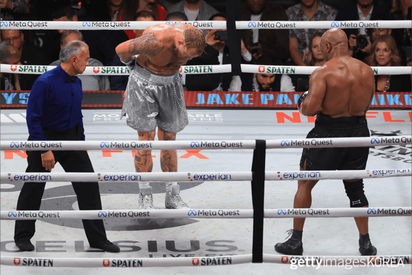 ▲제이크 폴, 마이크 타이슨 (사진= gettyimagesKOREA)