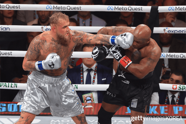 ▲제이크 폴, 마이크 타이슨 (사진= gettyimagesKOREA)