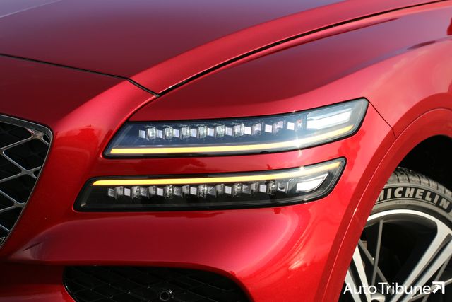 ▲제네시스 GV80 쿠페 헤드램프(사진=전우주 기자)