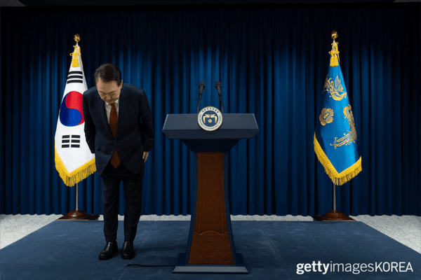 ▲7일 대통령 집무실에서 대국민 연설을 하는 윤석열 대통령 (사진= gettyimagesKOREA)