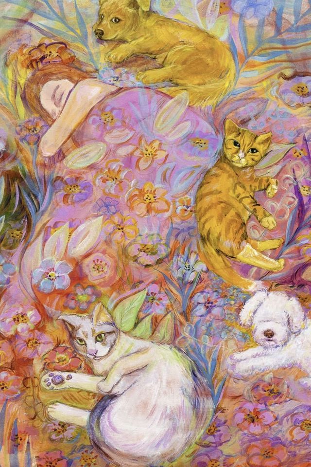 ▲서동주가 그림 그림 (사진=유백현아트랩 SNS)