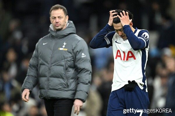 ▲8일 영국 런던 토트넘 홋스퍼 스타디움에서 열린 토트넘 홋스퍼 FC와 첼시 FC의 프리미어 경기 중 낙담하는 손흥민 (사진= gettyimagesKOREA)