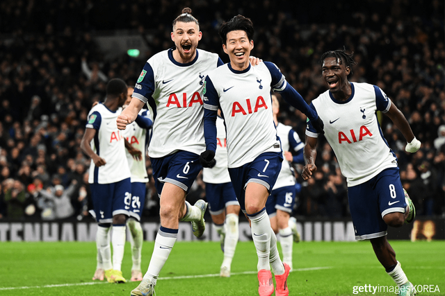 ▲코너킥 다이렉트 득점으로 토트넘의 승리를 이끈 손흥민 (사진=GettyimagesKOREA)