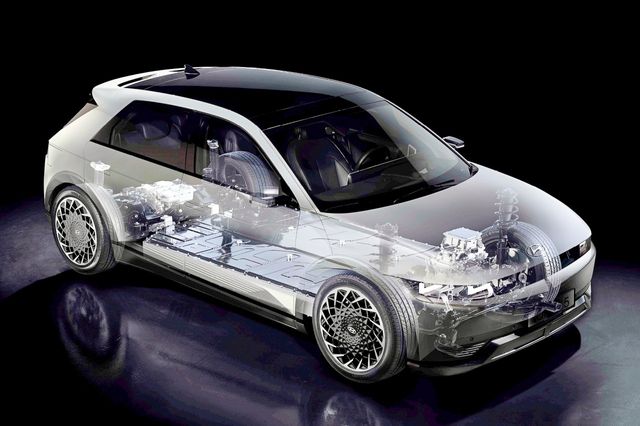 ▲참고사진, 아이오닉 5 배터리 투시도(사진=현대차)