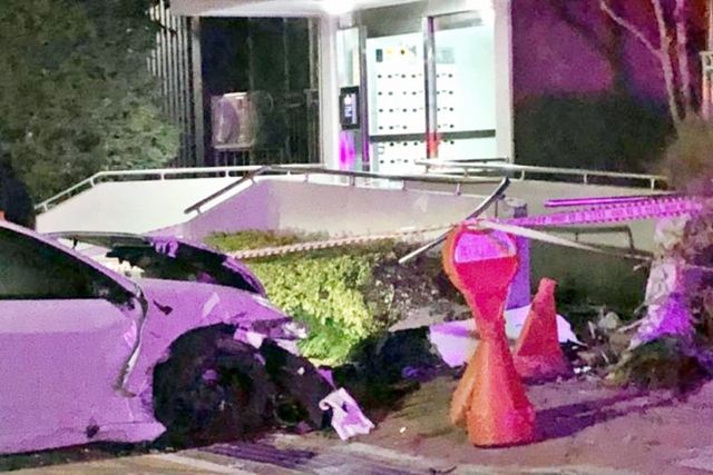 ▲참고사진, 안양 아파트단지 테슬라&nbsp;급발진 주장 사고(사진=연합뉴스)