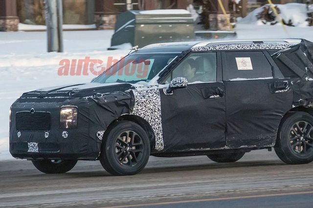 ▲현대 신형 팰리세이드 스파이샷(사진=autoblog)