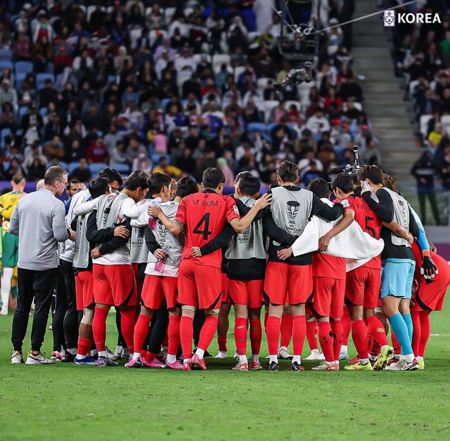 ▲한국 축구팀 선수들 (사진=한국축구협회)