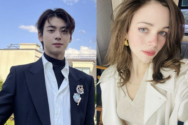 ▲차은우, 인디아 아이슬리 (사진=차은우 SNS, 인디아 아이슬리 SNS)