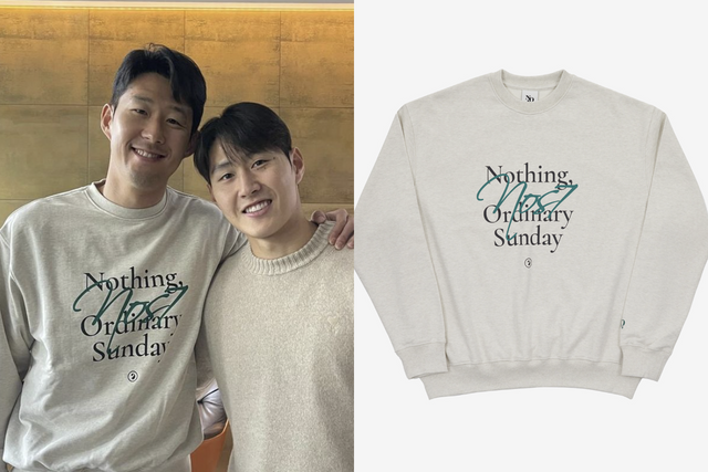 ▲손흥과 이강인, 손흥민 맨투맨 (사진=손흥민 SNS, 'NOS7' 홈페이지)