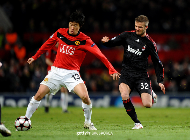 ▲박지성, 베컴 (사진=GettyimagesKOREA)