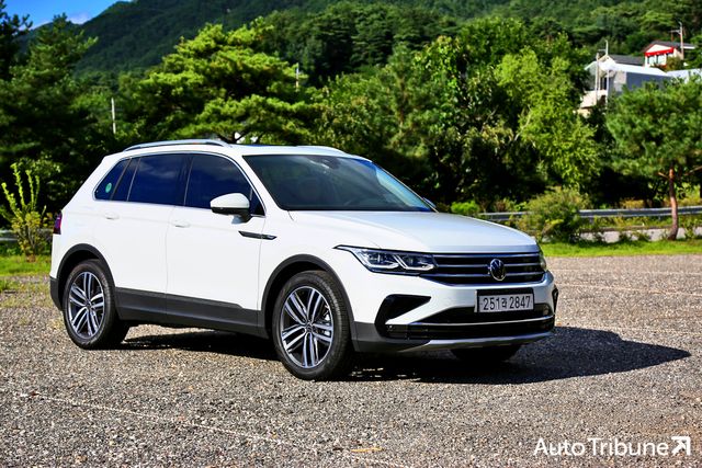 ▲폭스바겐 티구안 전측면(사진=양봉수 기자)