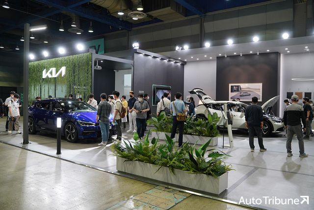 ▲xEV 트렌드 코리아 기아 부스(사진=기노현 기자)