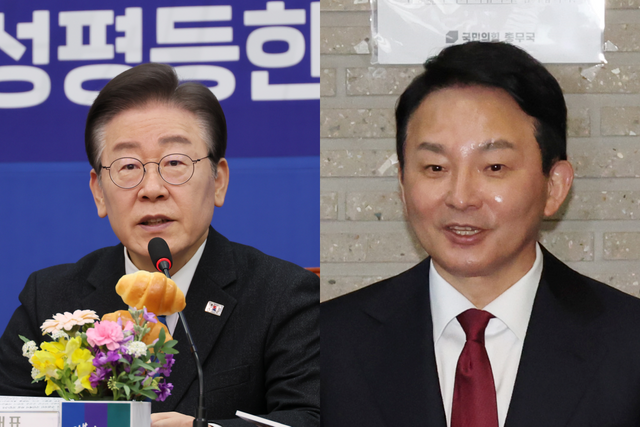 ▲더불어민주당 이재명 대표(왼쪽), 국민의힘 원희룡 전 국토교통부 장관(오른쪽) (사진=연합뉴스)